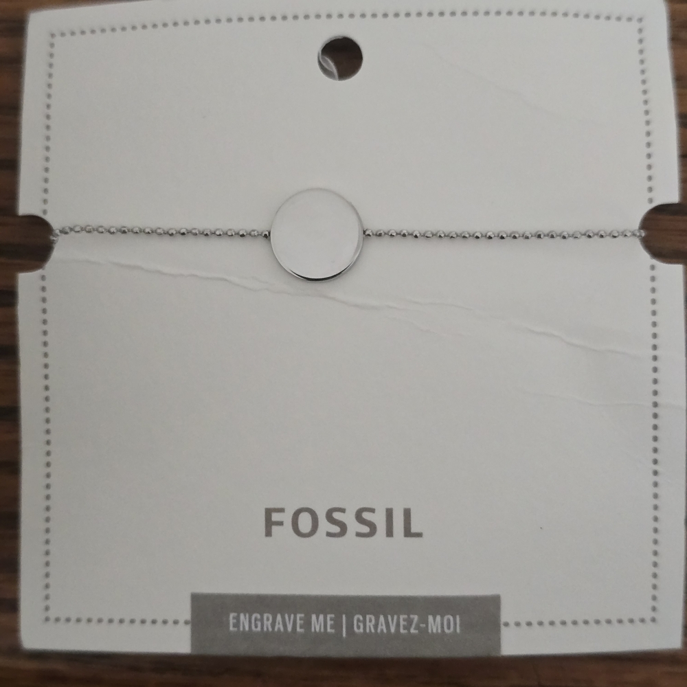 Fossil Silver Engravable Bracelet